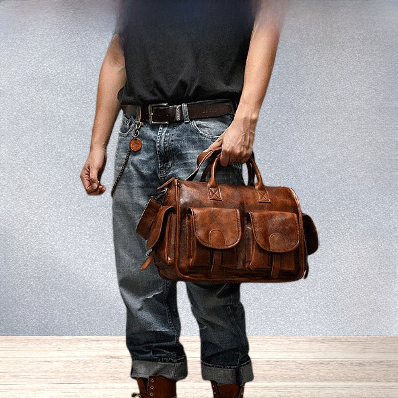 Handmade Top-layer Cowhide Vintage Messenger Bag