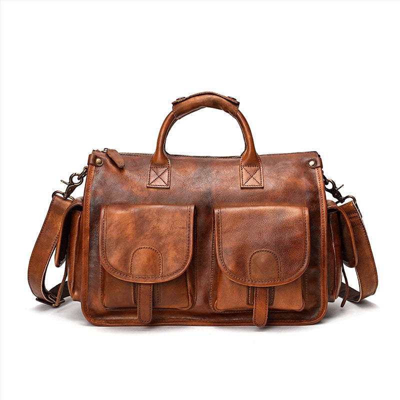 Handmade Top-layer Cowhide Vintage Messenger Bag