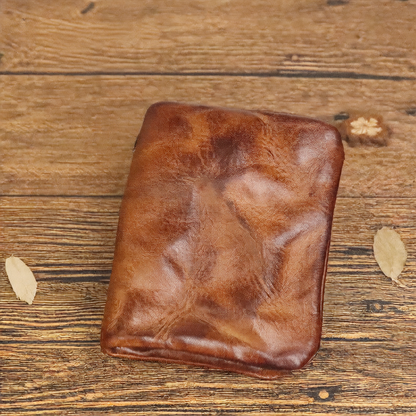 Handmade Vintage Leather Wallet with Multi Compartments