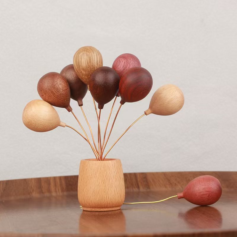 Handmade Wooden Balloon Ornaments Home Decor