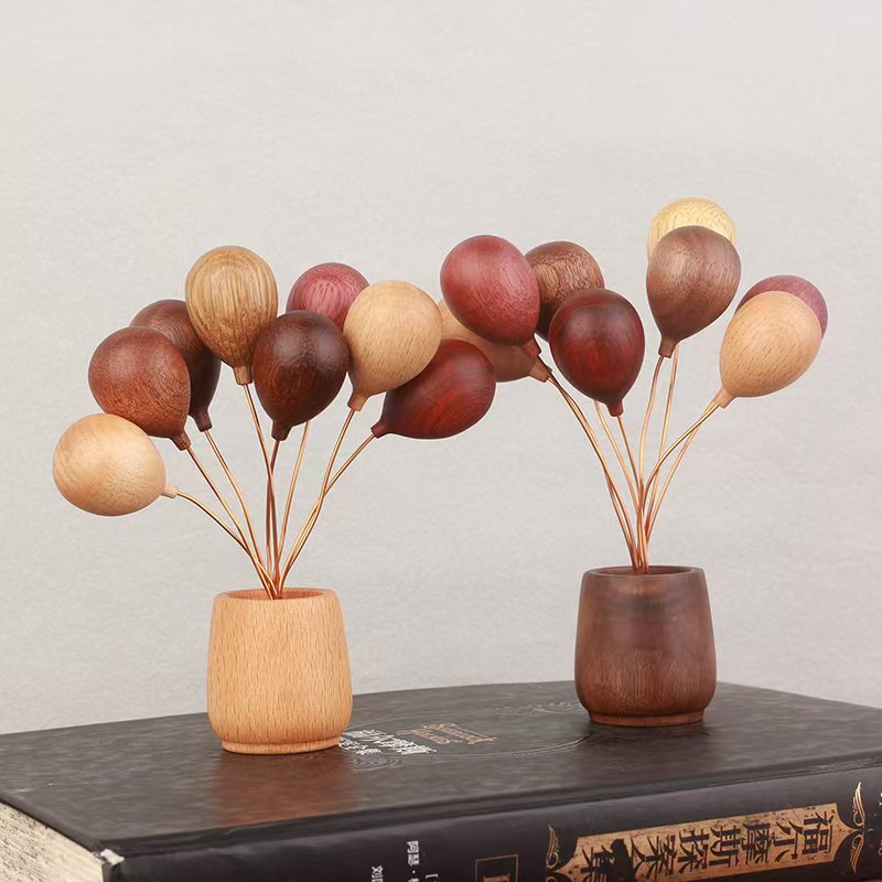 Handmade Wooden Balloon Ornaments Home Decor