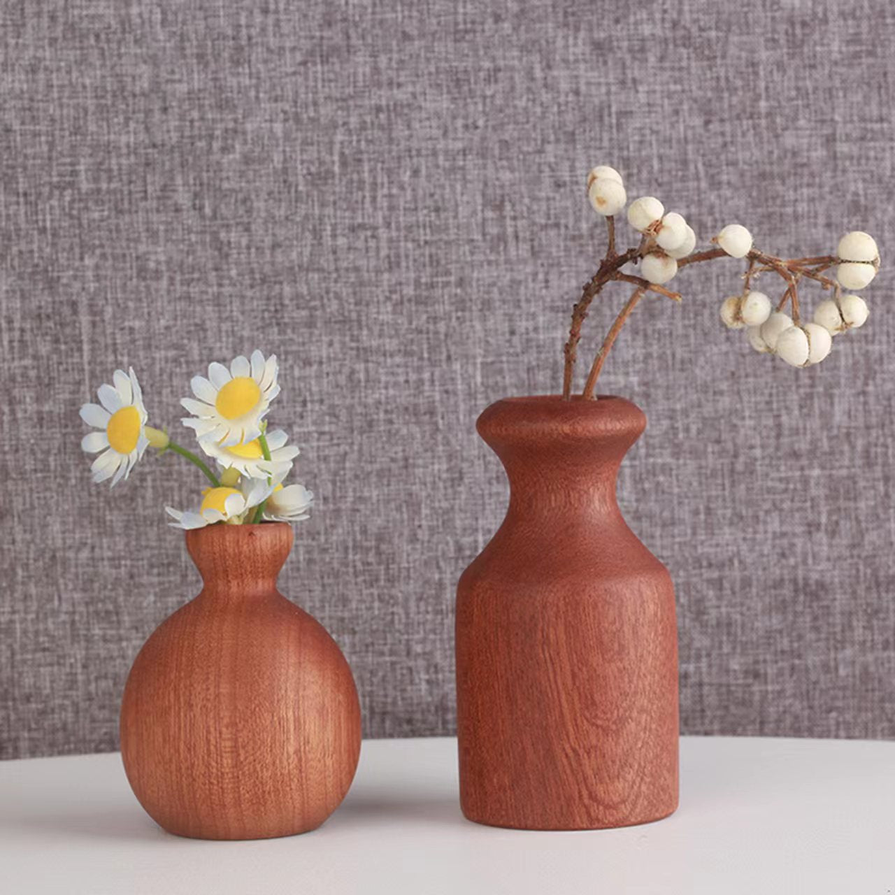 Handmade Wooden Flower Vase