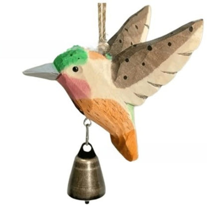 Handmade Wooden Hummingbird Hanging Ornament