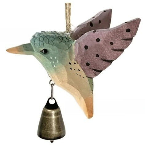 Handmade Wooden Hummingbird Hanging Ornament