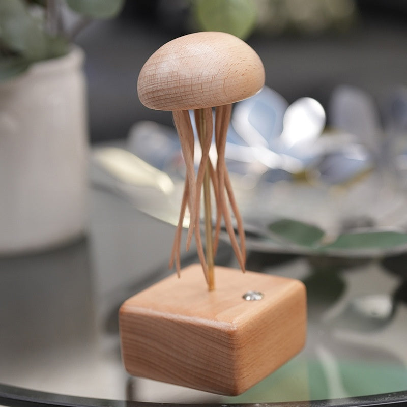 Handmade Wooden Jellyfish Desktop Ornament