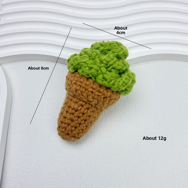 Handmade Wool Crochet Keychain Pendant