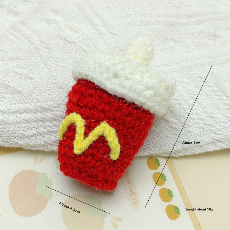 Handmade Wool Crochet Keychain Pendant