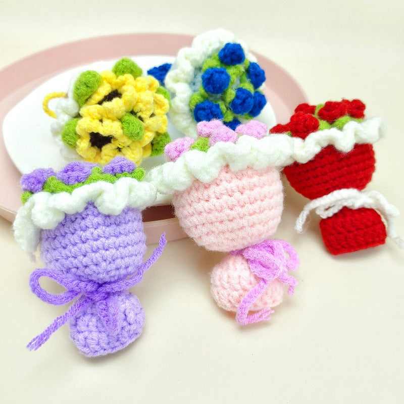 Handmade Wool Crochet Keychain Pendant
