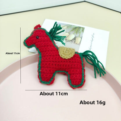 Handmade Wool Crochet Keychain Pendant