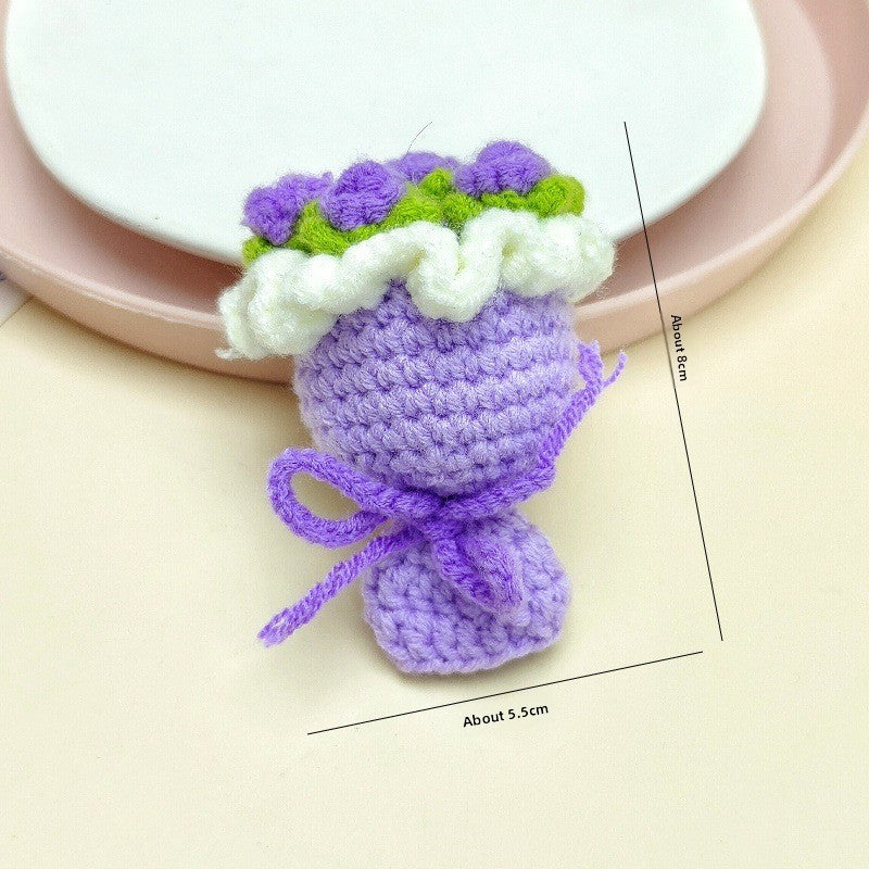 Handmade Wool Crochet Keychain Pendant
