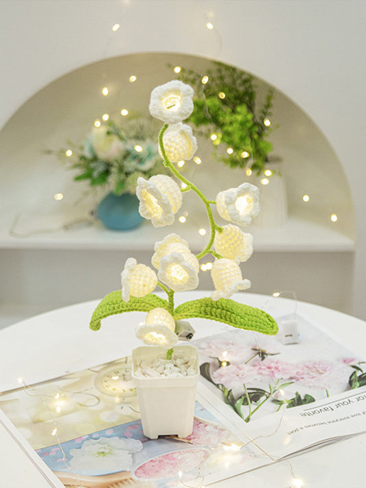 Handmade Wool Lily-of-the-Valley Lampshade Decor