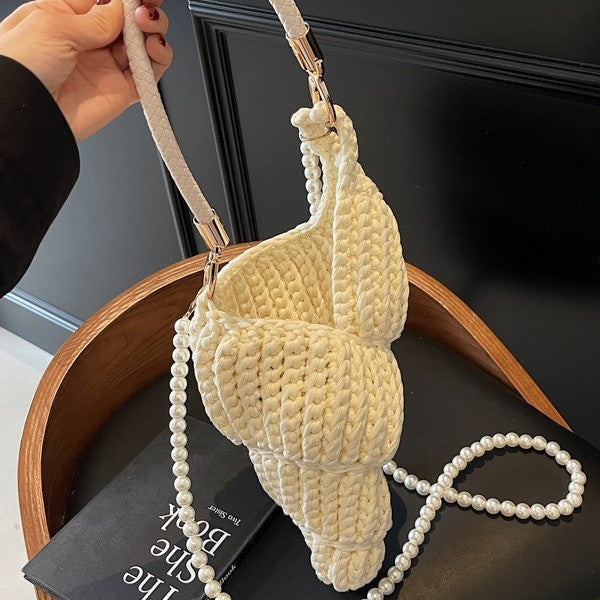 Handmade Woven Bag Women's Conch Shell Crossbody Bag