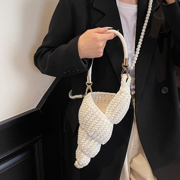 Handmade Woven Bag Women's Conch Shell Crossbody Bag