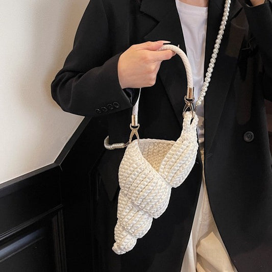 Handmade Woven Bag Women's Conch Shell Crossbody Bag