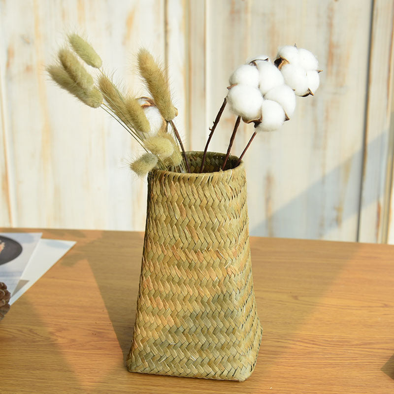 Handmade Woven Bamboo Flower Basket