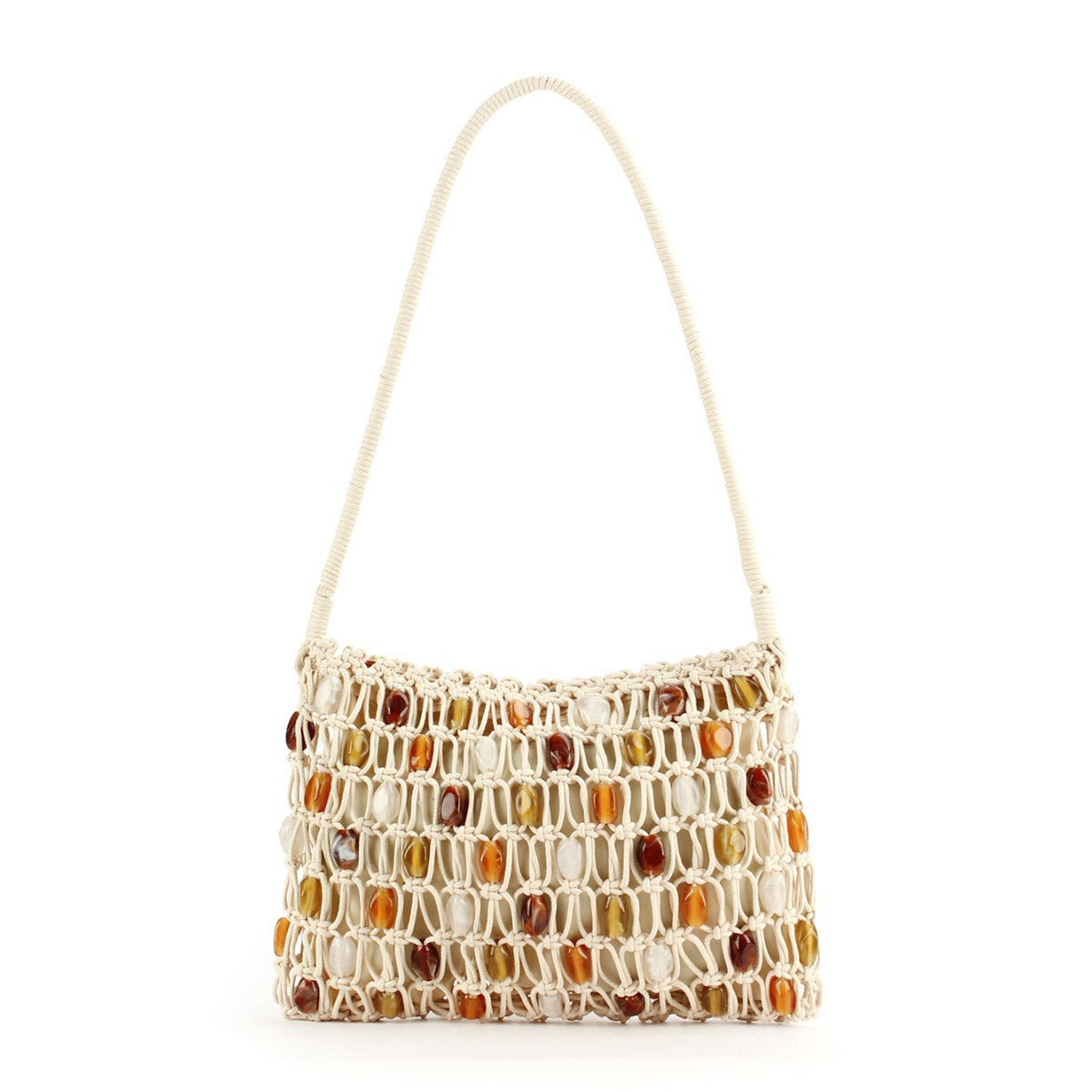 Handmade Woven Beaded Shoulder Bag
