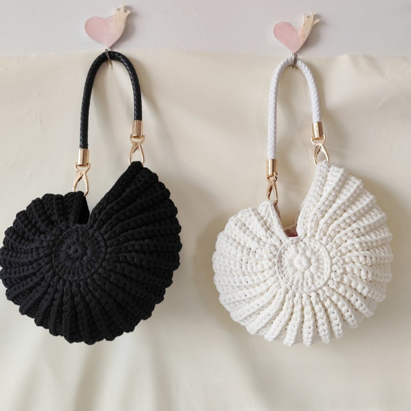 Handmade Woven Conch Shell Coin Purse
