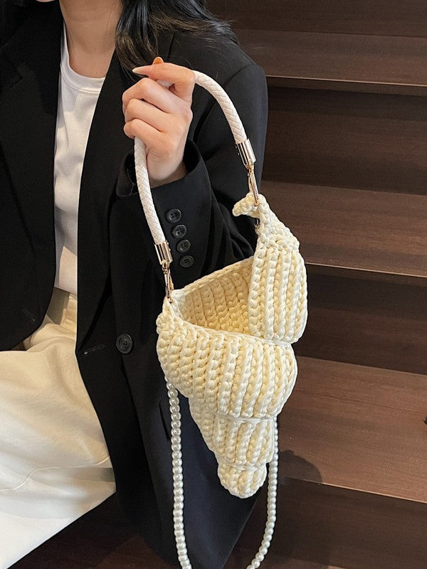 Handmade Woven Conch Shell Crossbody Bag