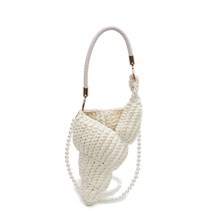 Handmade Woven Conch Shell Crossbody Bag