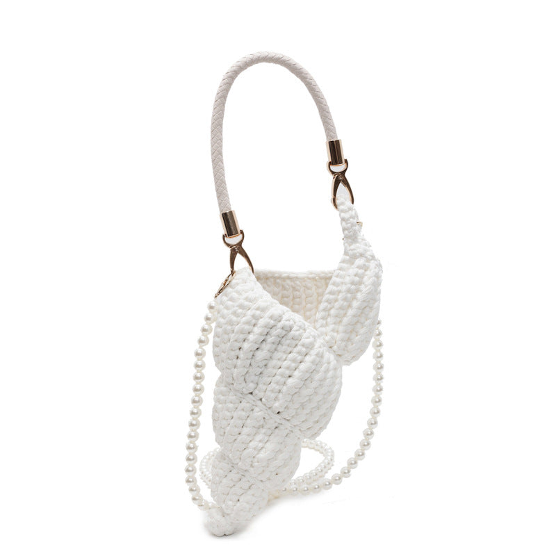 Handmade Woven Conch Shell Crossbody Bag