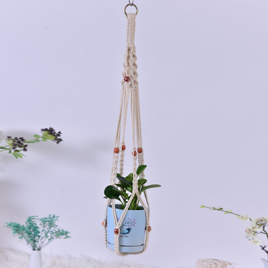 Handmade Woven Hanging Net Bag for Flower Pots