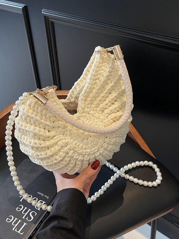 Handmade Woven Shell Design Shoulder Bag