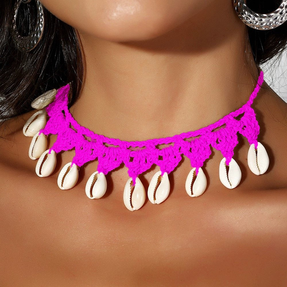 Handmade Woven Shell Necklace