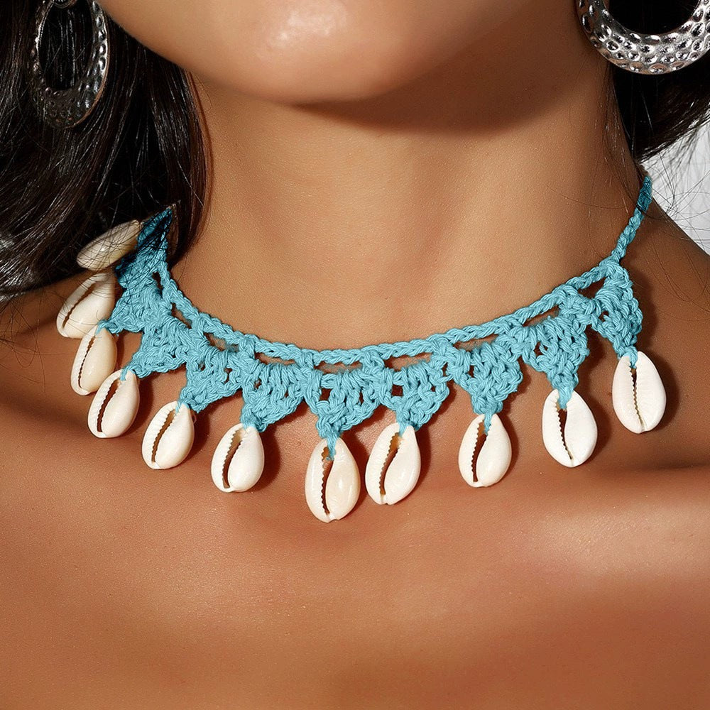 Handmade Woven Shell Necklace