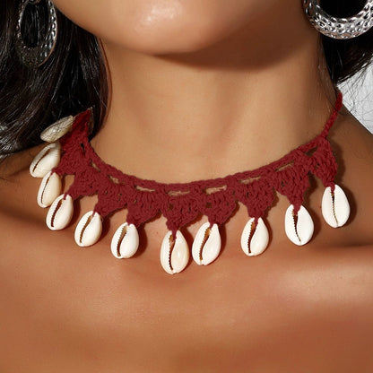Handmade Woven Shell Necklace