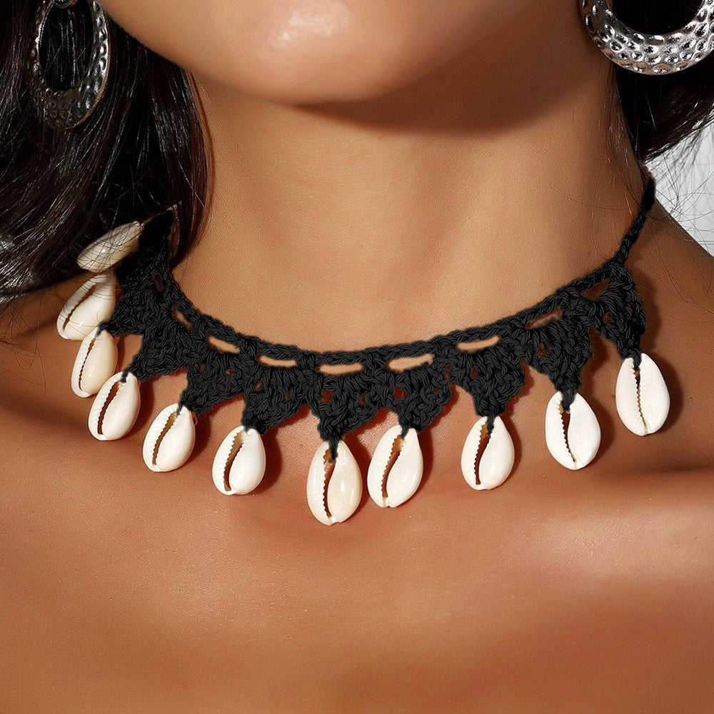 Handmade Woven Shell Necklace