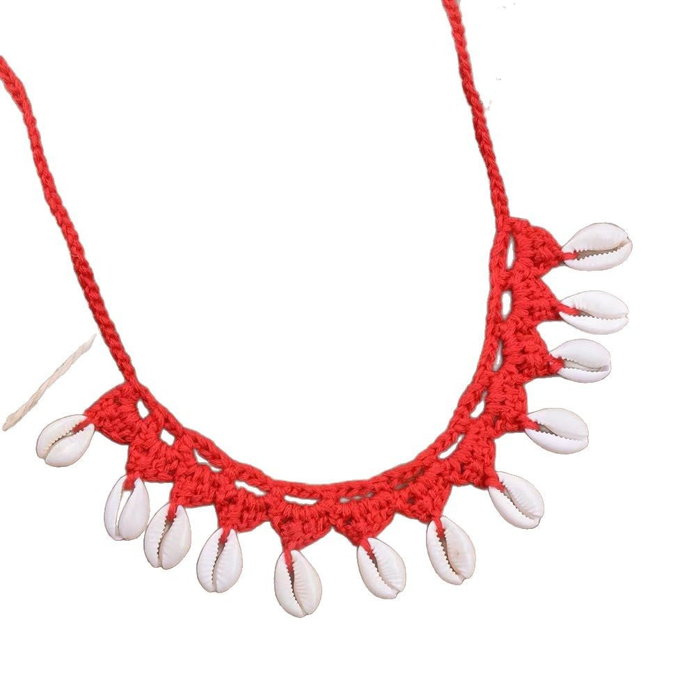 Handmade Woven Shell Necklace
