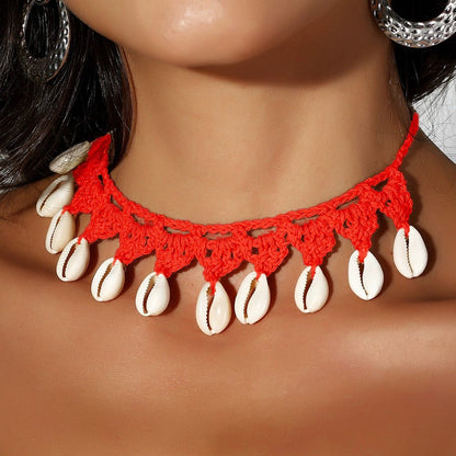 Handmade Woven Shell Necklace