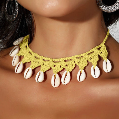 Handmade Woven Shell Necklace