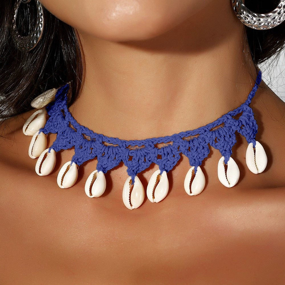 Handmade Woven Shell Necklace