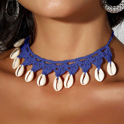 Handmade Woven Shell Necklace