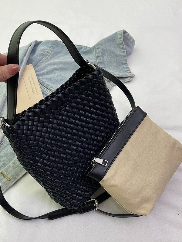 Handmade Woven Tote Bag with Adjustable Strap