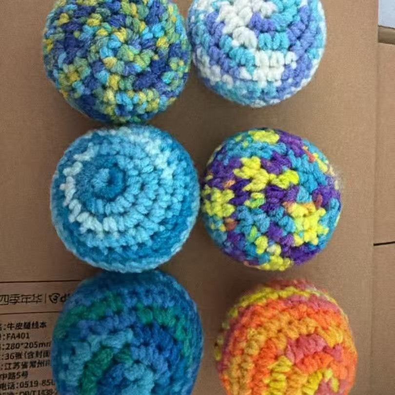 Handmade Woven Yarn Throwing Balls for Children