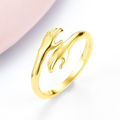 hands hug ring