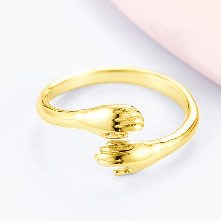 hands hug ring