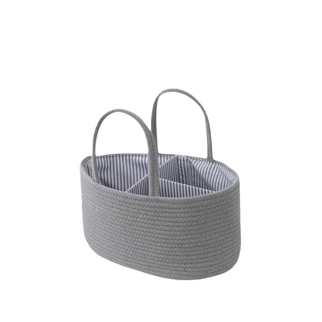 Handwoven Cotton Storage Basket with Detachable Design