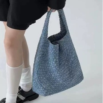 Handwoven Cowhide Tote Bag