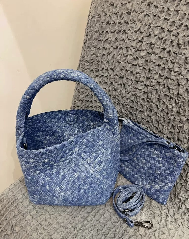 Handwoven Cowhide Tote Bag