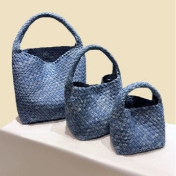 Handwoven Cowhide Tote Bag