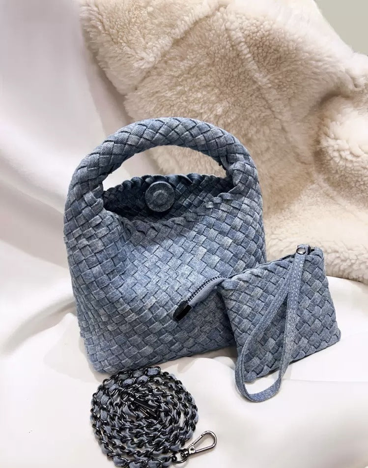 Handwoven Cowhide Tote Bag