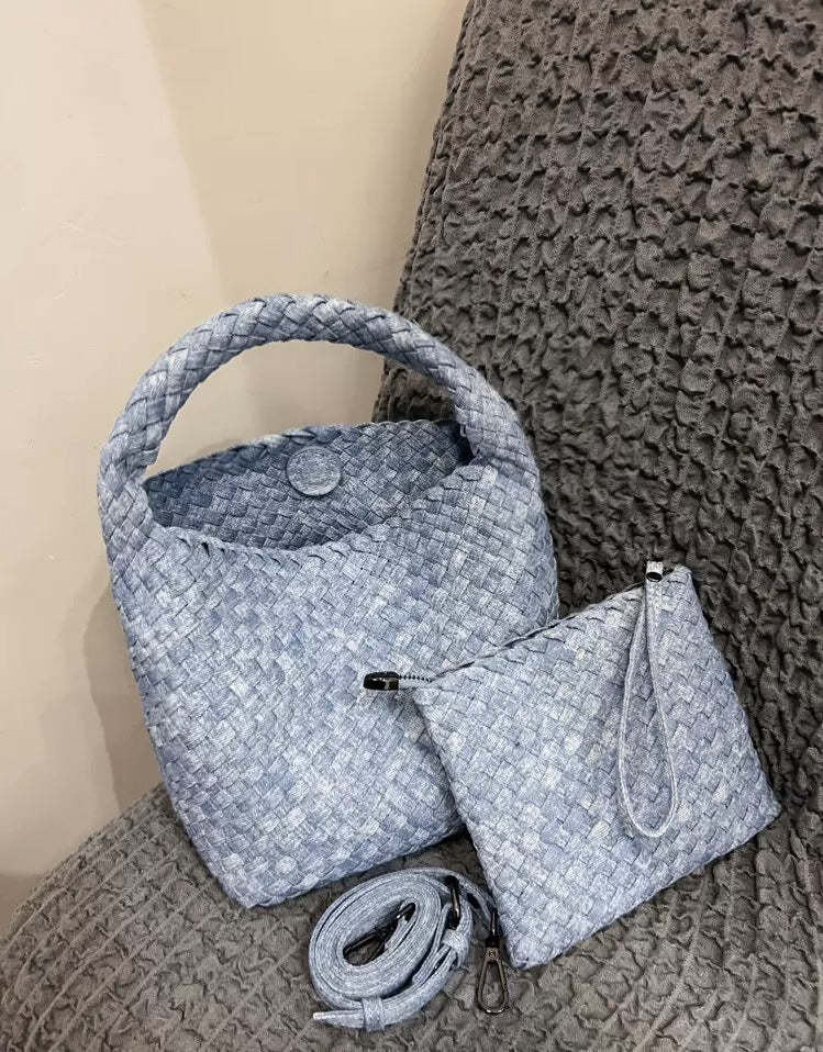 Handwoven Cowhide Tote Bag