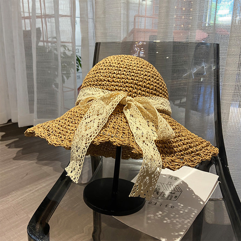 Handwoven Crochet Straw Sun Hat