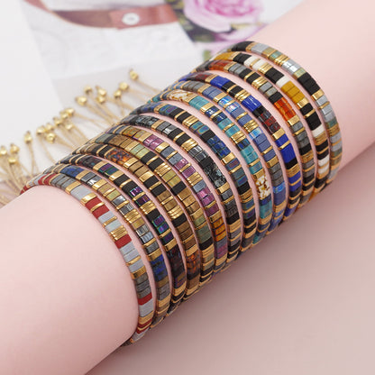 Handwoven Ethnic Glass Bead Bracelet