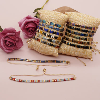 Handwoven Ethnic Glass Bead Bracelet