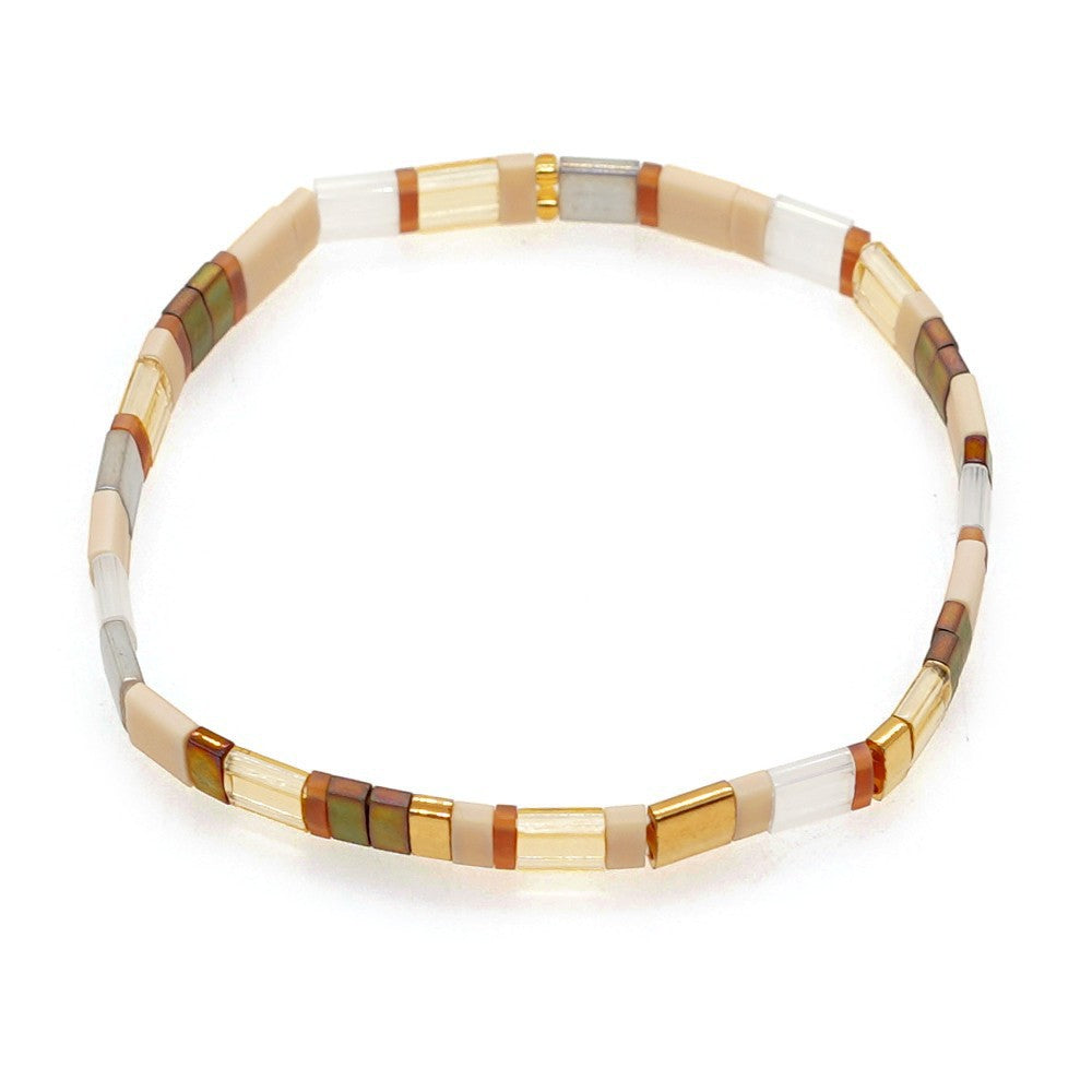 Handwoven Ethnic Glass Bead Bracelet