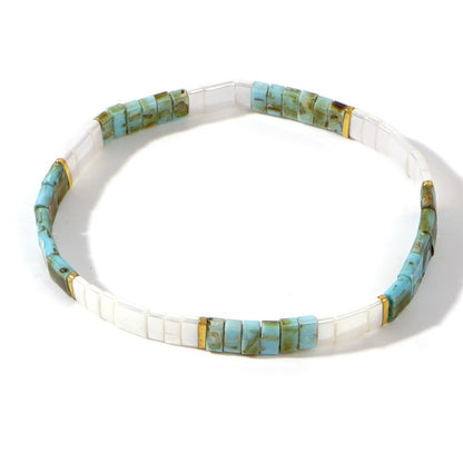 Handwoven Ethnic Glass Bead Bracelet